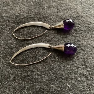 Sterling Silver and Amethyst Earrings